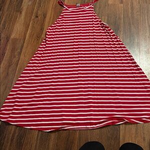 Old Navy Red and White Striped Tank Top